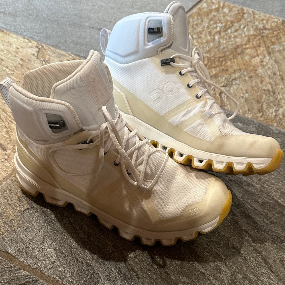 On Running Cream High-Top Sneakers